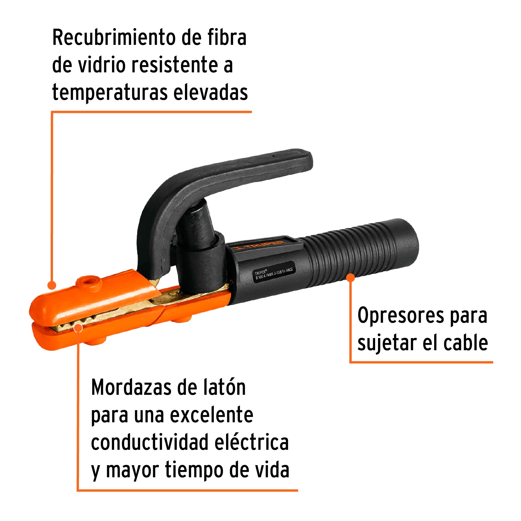Pinza porta electrodo de 300 a