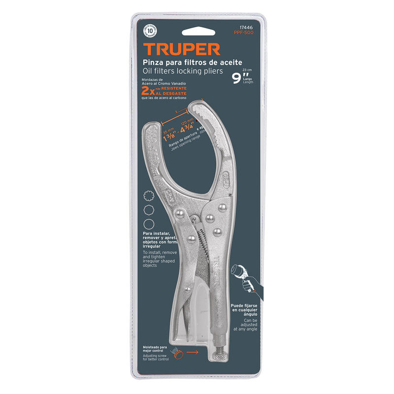 Pinza de presión 9" para filtros de aceite