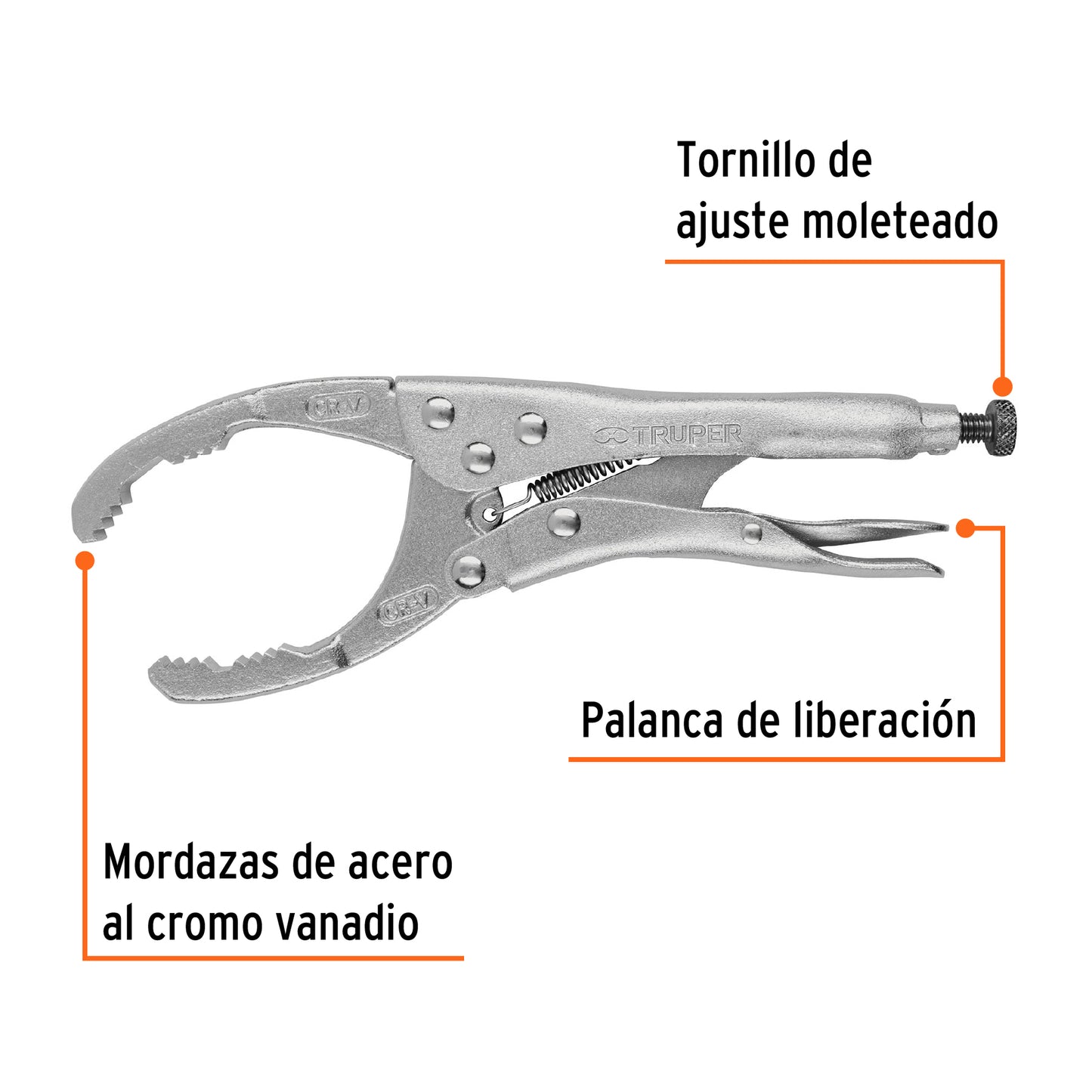 Pinza de presión 9" para filtros de aceite