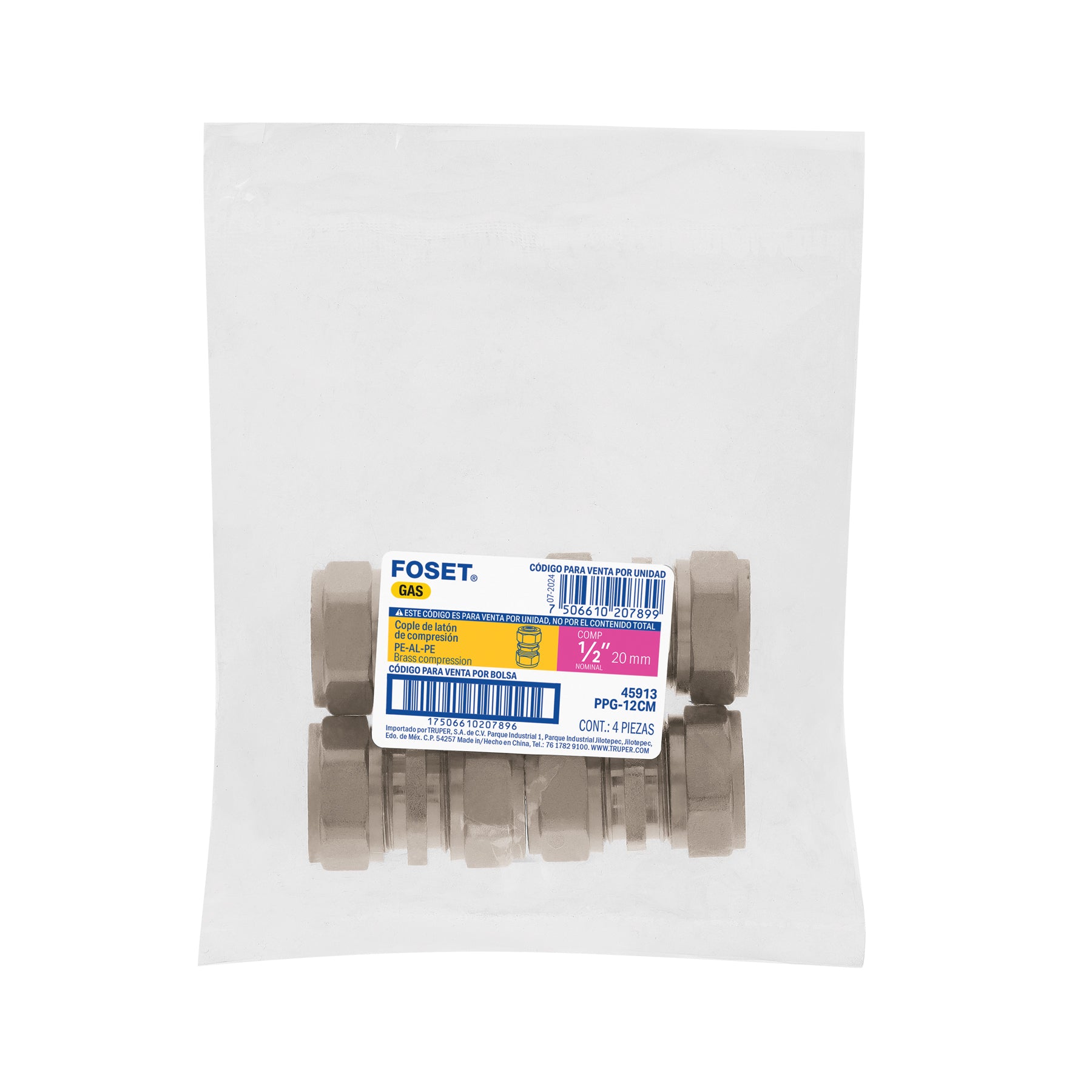 Cople de compresión para PEALPE, 1/2', Foset