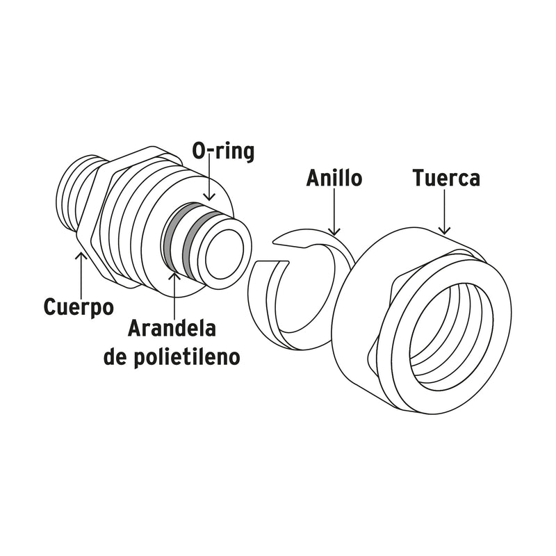 Tee para PEALPE, 1/2', Foset