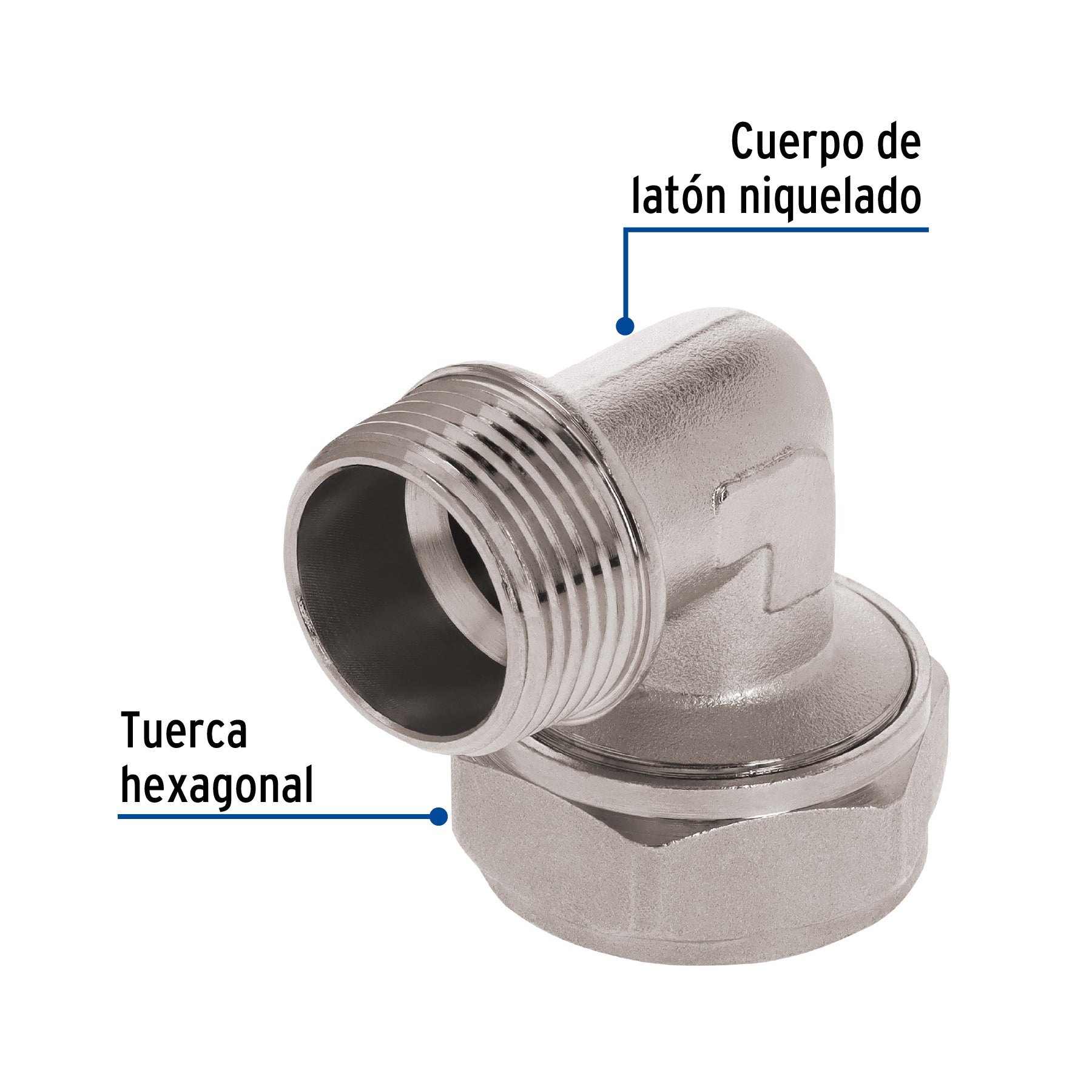 Codo 90° para PEALPE, 3/4', con rosca macho, Foset