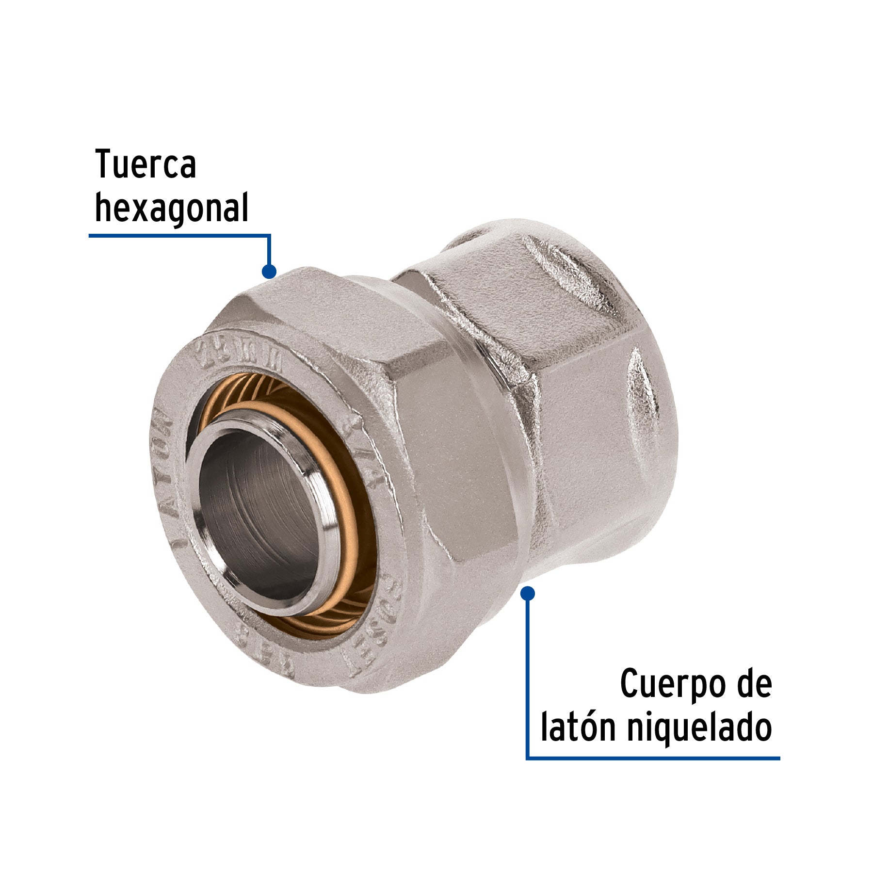 Conector para PEALPE, 3/4', con rosca hembra, Foset