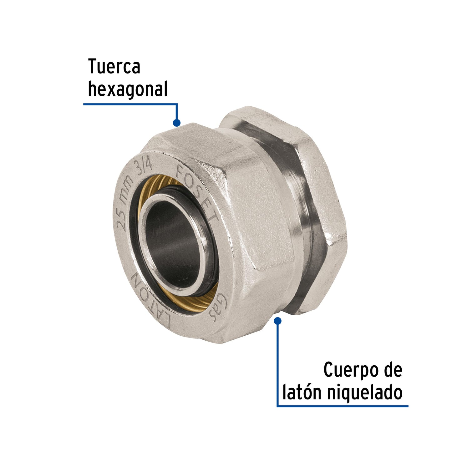 Tapón para PE-AL-PE, 3/4', Foset