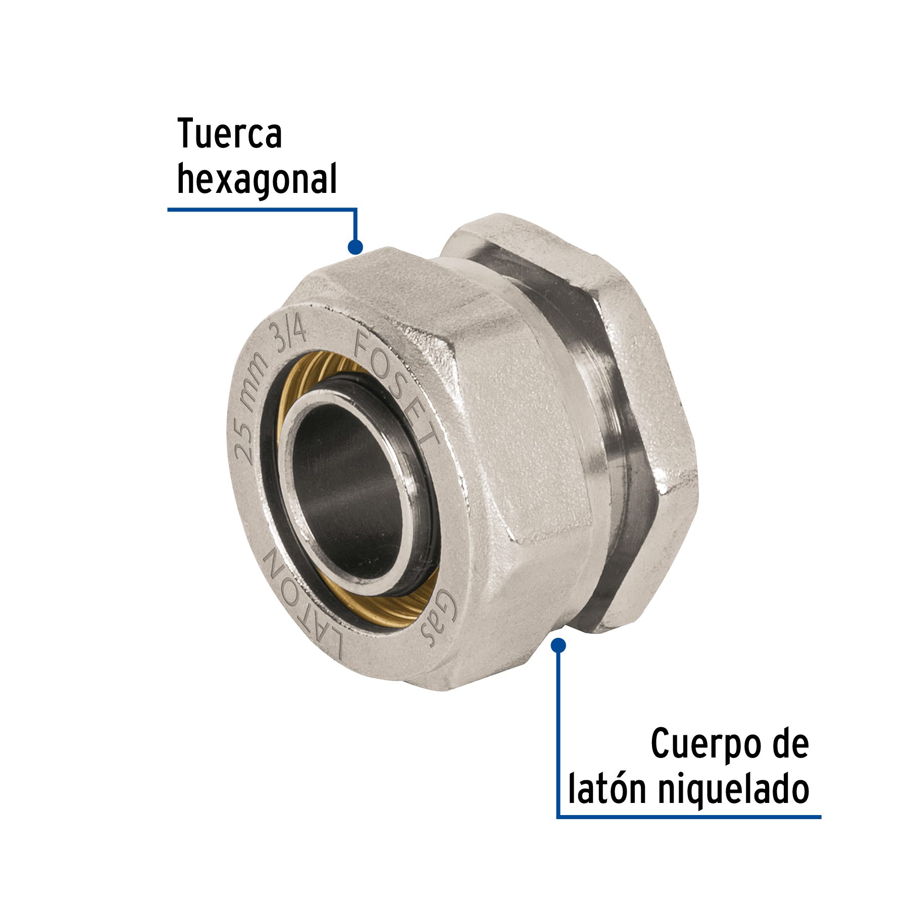 Tapón para PE-AL-PE, 3/4', Foset