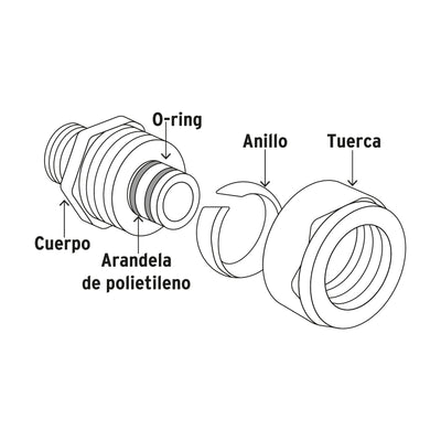 Tee para PEALPE, 3/4', Foset
