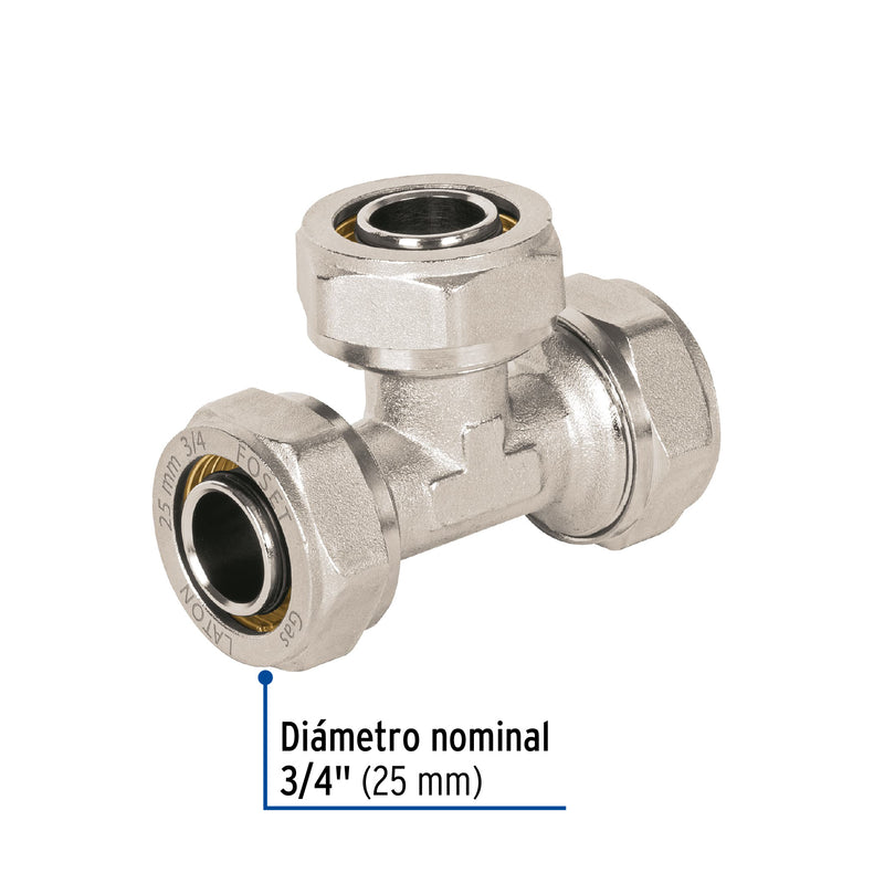 Tee para PEALPE, 3/4', Foset