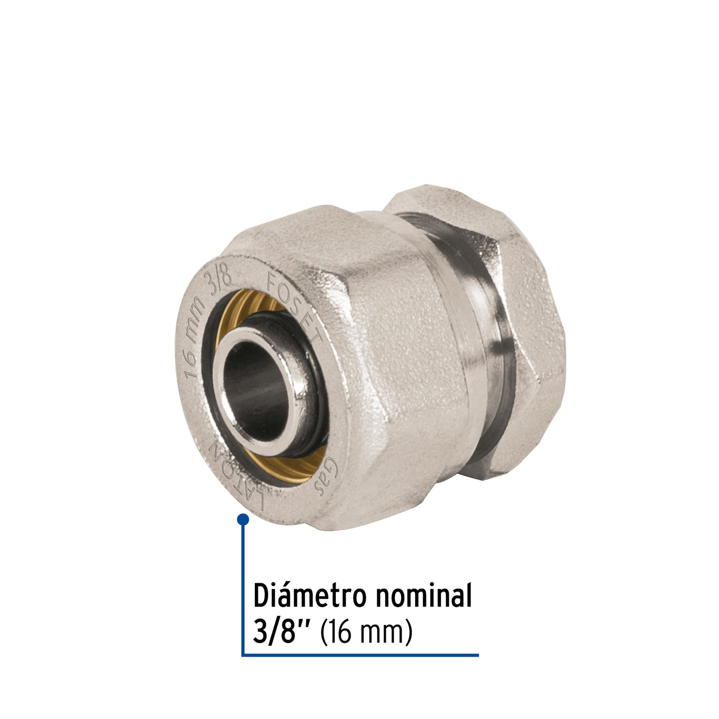 Tapón para PE-AL-PE, 3/8', Foset