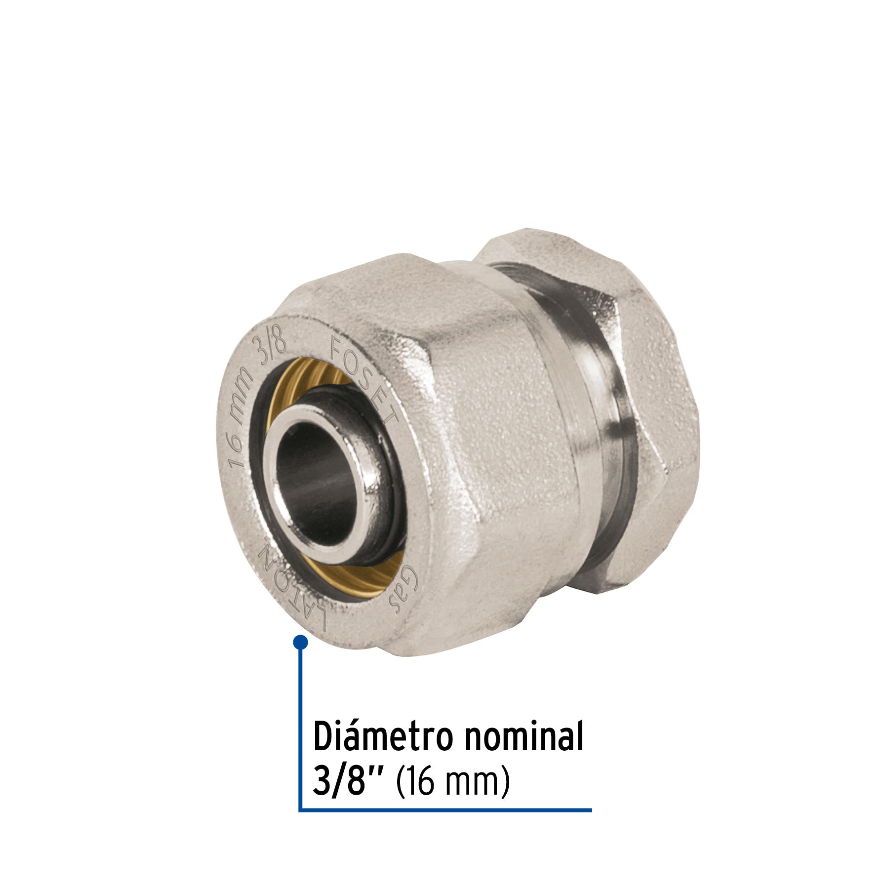 Tapón para PE-AL-PE, 3/8', Foset