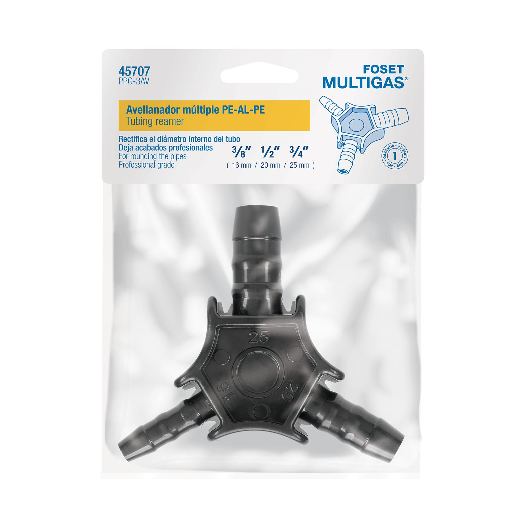 Avellanador para tubería de PE-AL-PE, 3/8' a 3/4', Foset