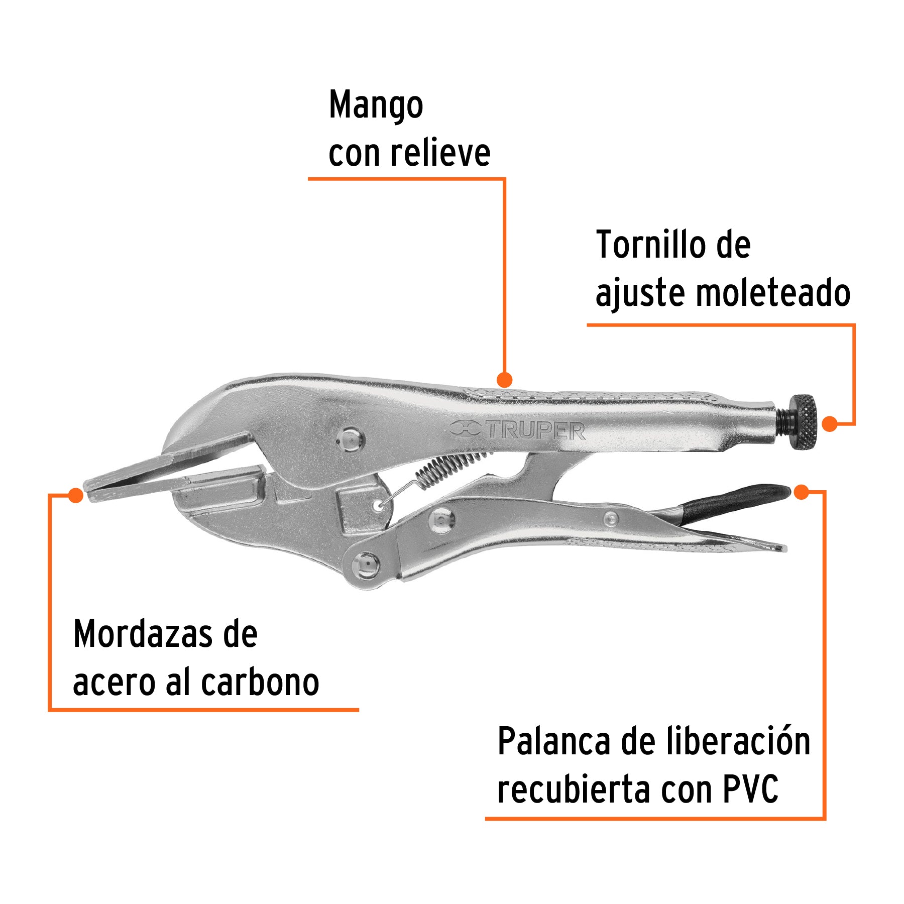 Pinza de presión, hojalatera, 8"