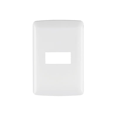 Placa 1 módulo de ABS, línea Italiana, color blanco