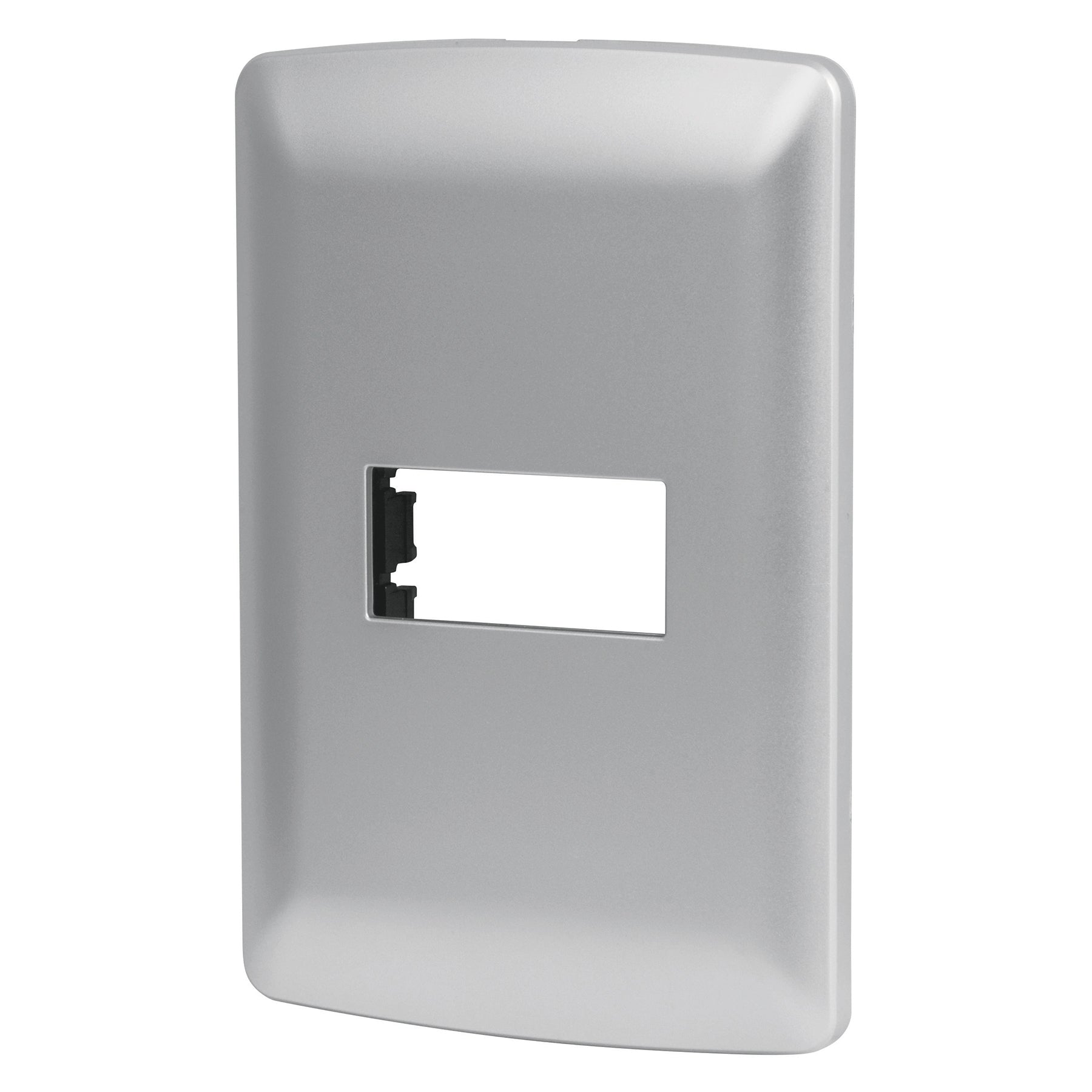 Placa 1 módulo de ABS, línea Italiana, color plata