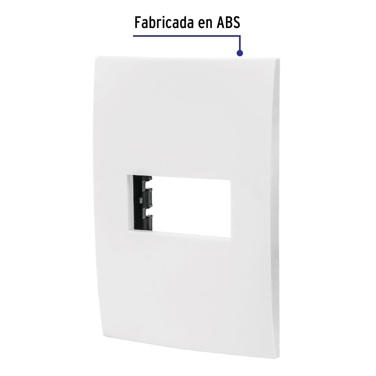 Placa 1 módulo de ABS, línea Oslo, color blanco