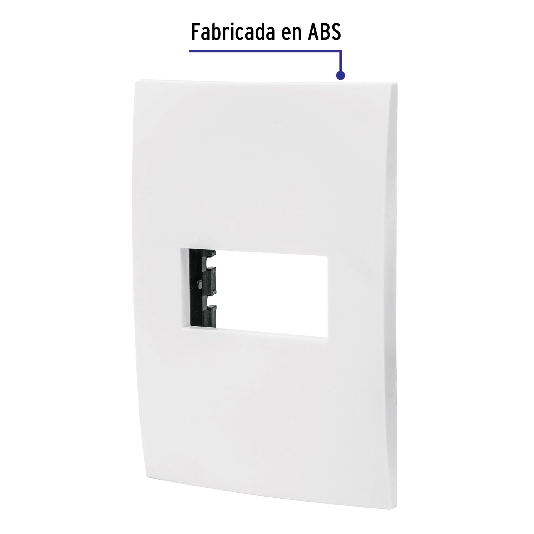 Placa 1 módulo de ABS, línea Oslo, color blanco