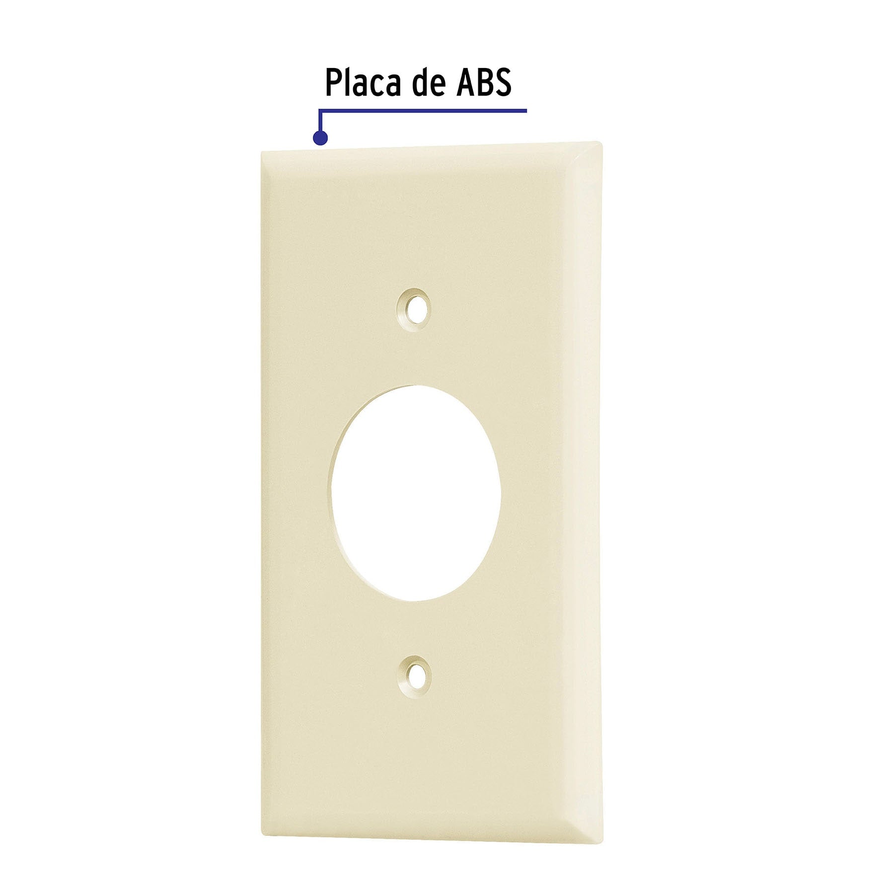 Placa para contacto redondo, de ABS, línea Standard