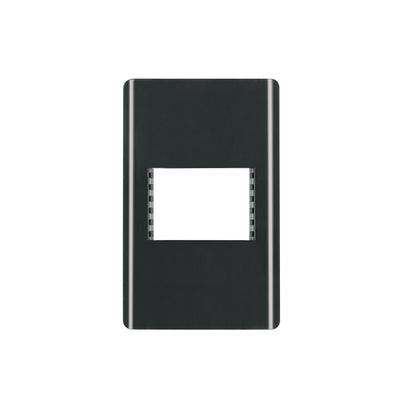 Placa negra de 1 ventana 1.5 módulos, línea Lisboa, Volteck