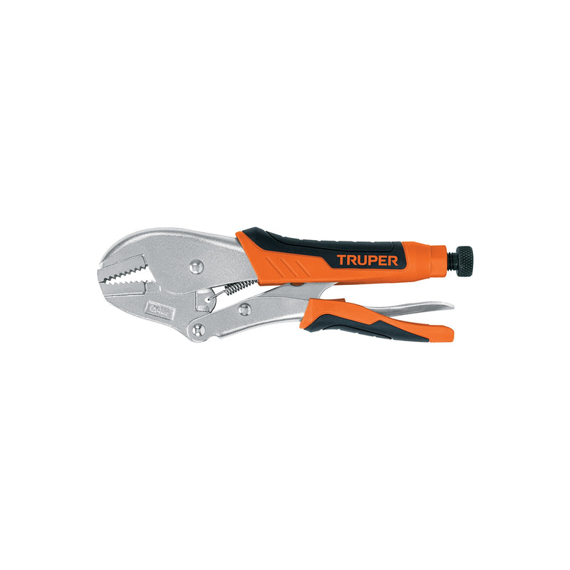 Pinza de presión 10", mordaza recta, mango de vinil