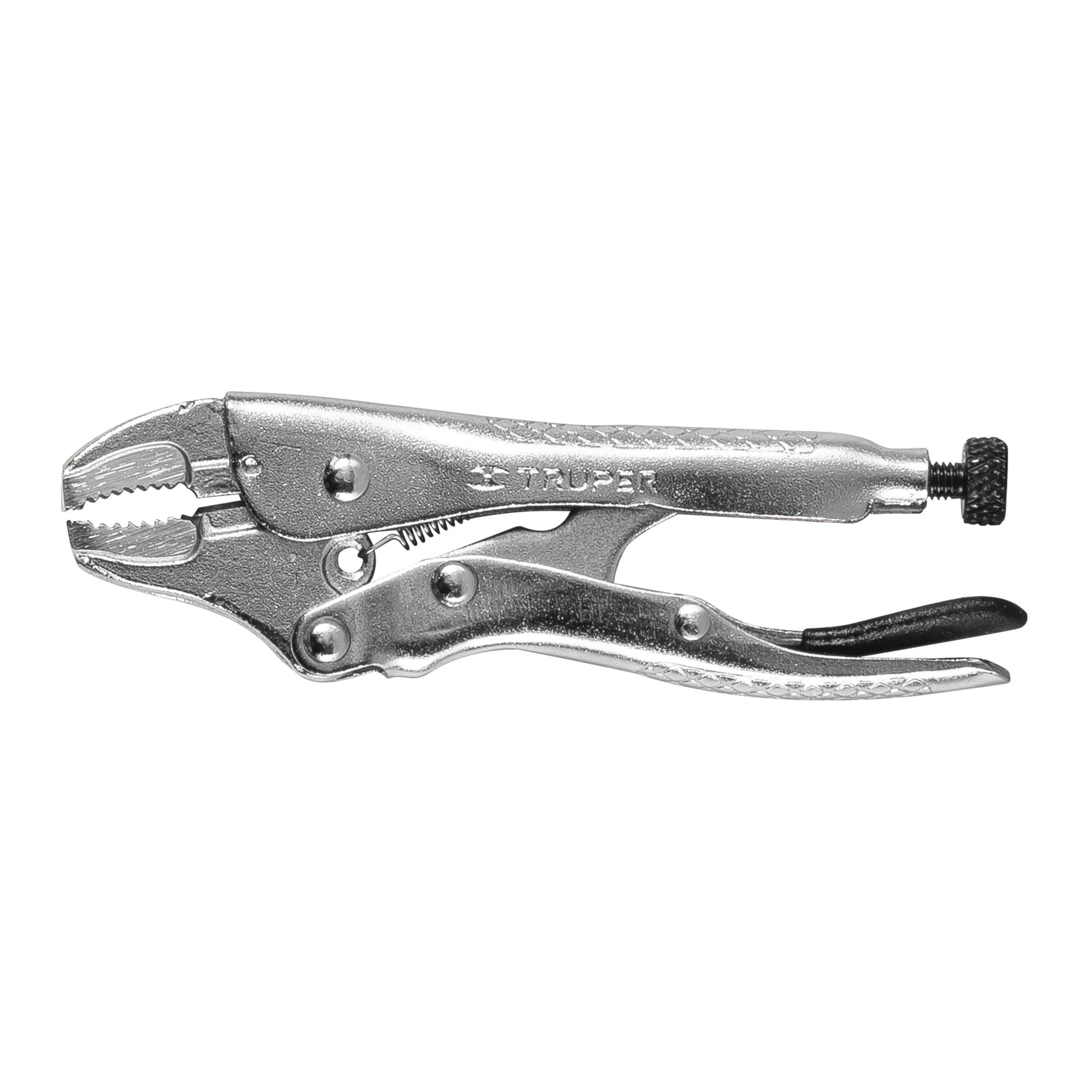 Pinza de presión 4", mordaza curva
