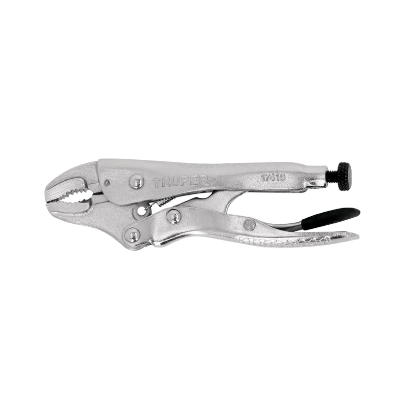 Pinza de presión 4", mordaza curva