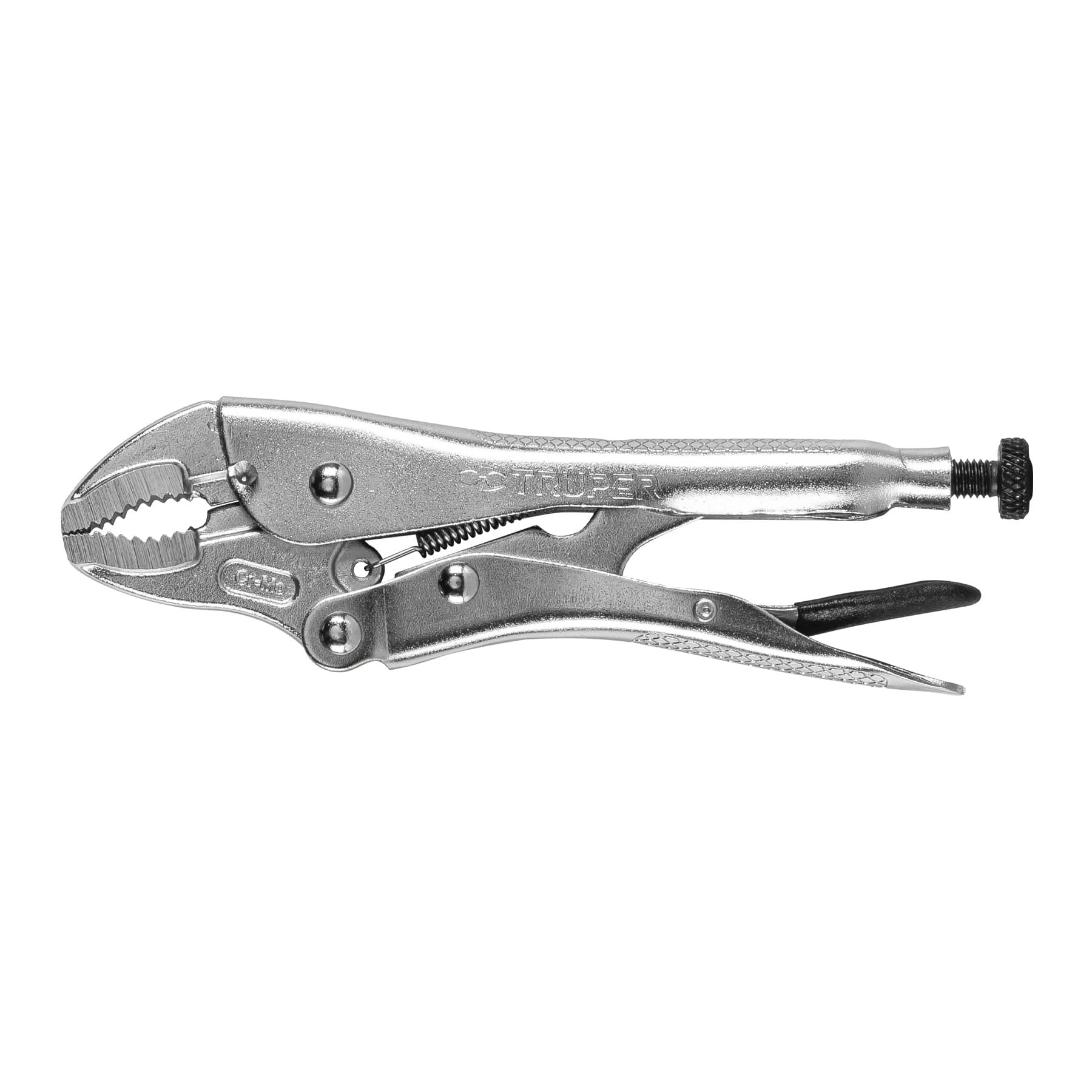 Pinza de presión 7", mordaza curva