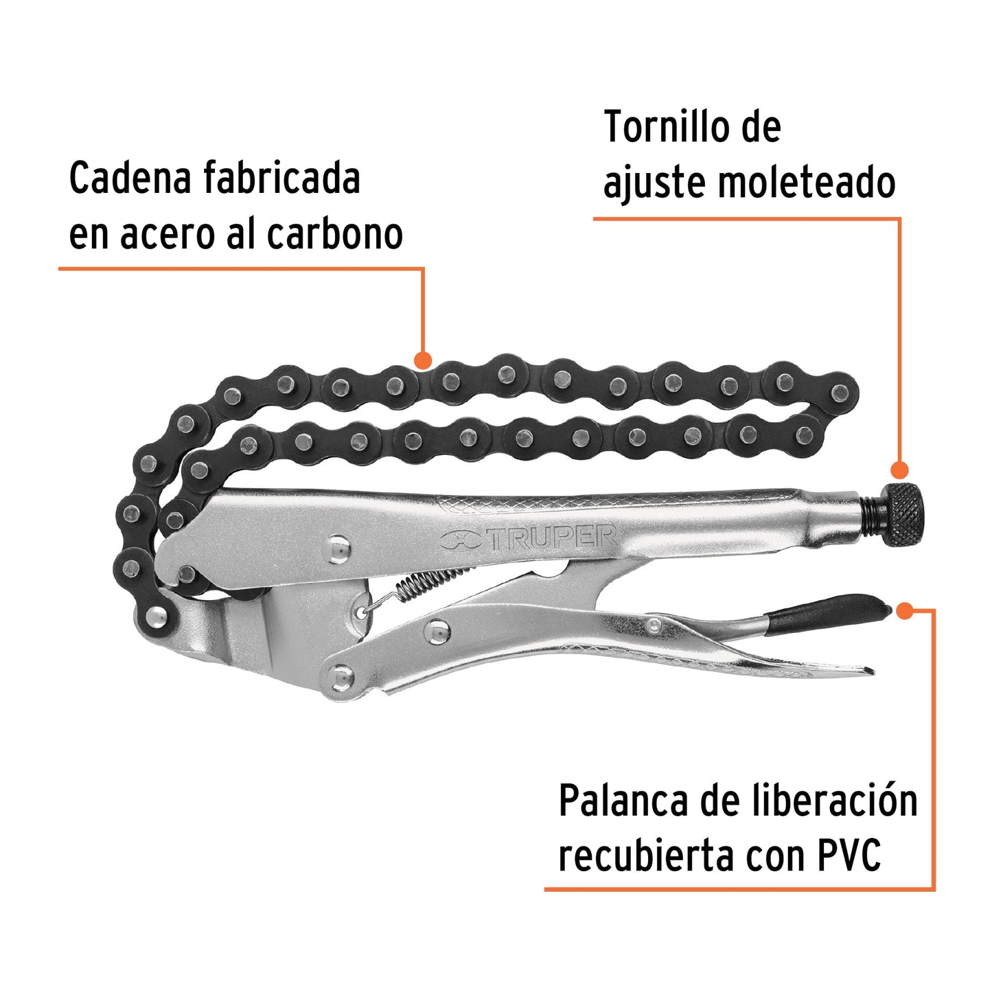 Pinza de presión de cadena