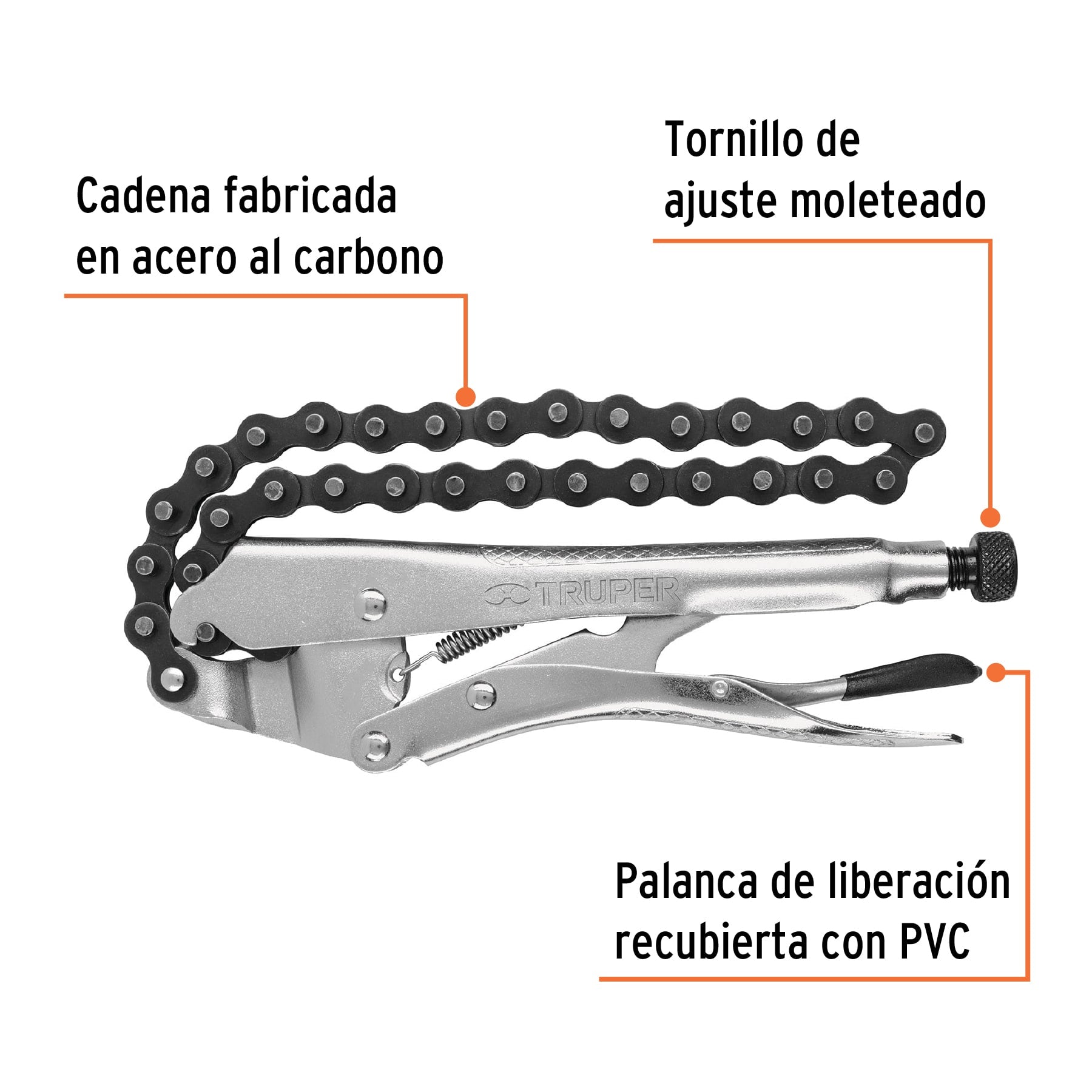 Pinza de presión de cadena