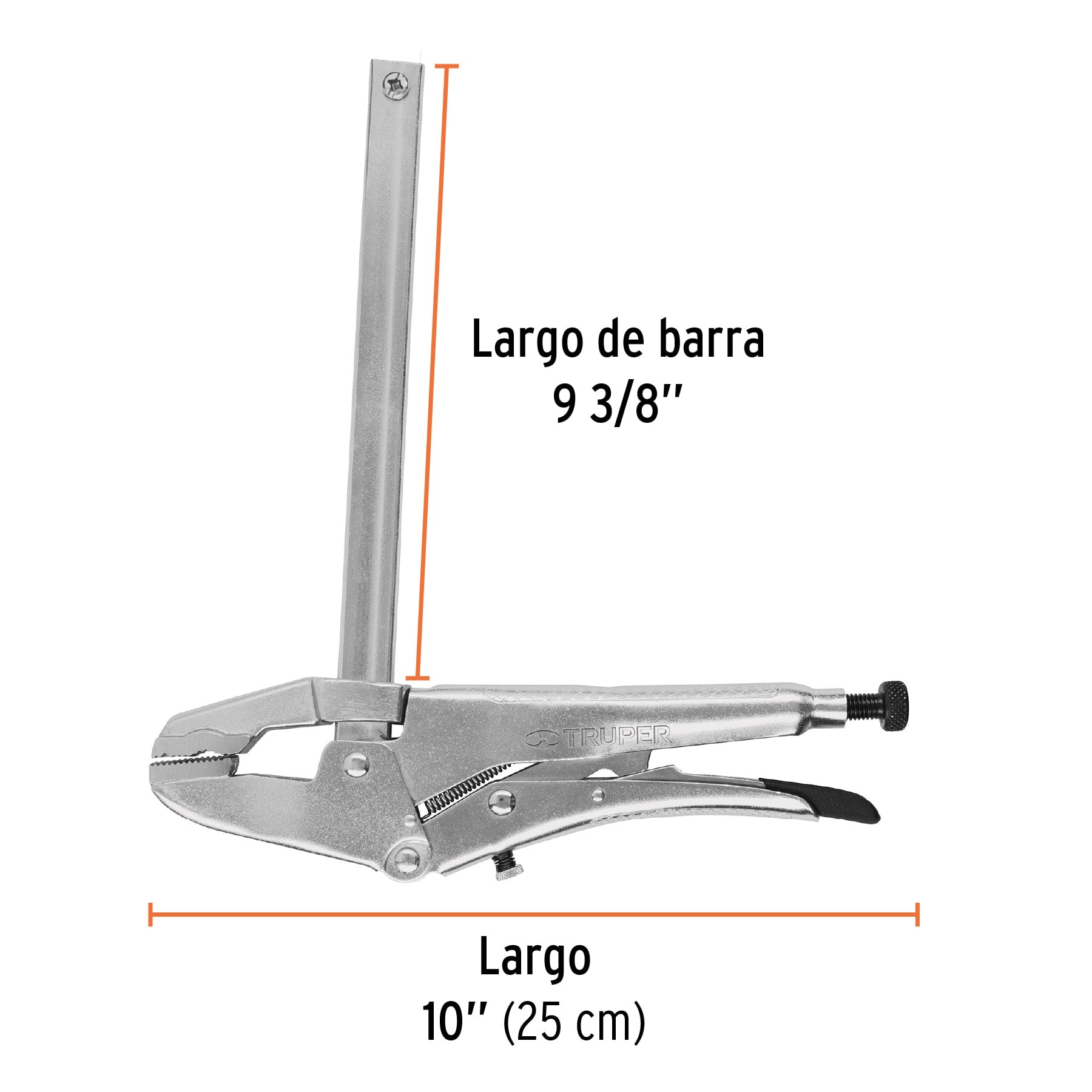 Pinzas de presión, tipo sargento, 8"