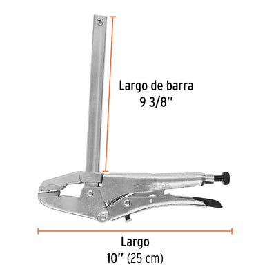 Pinzas de presión, tipo sargento, 8"
