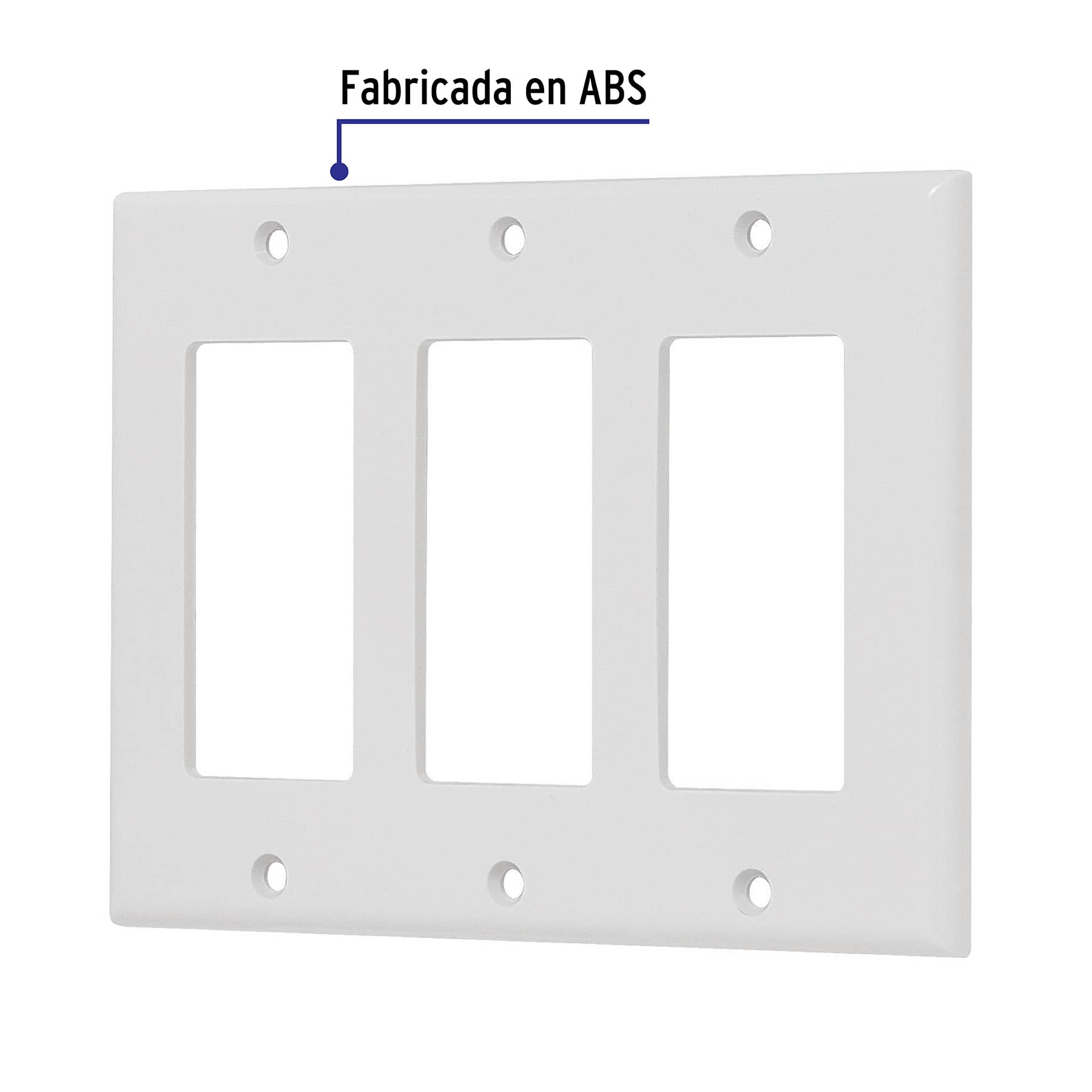 Placa 3 ventanas, de policarbonato, línea Classic