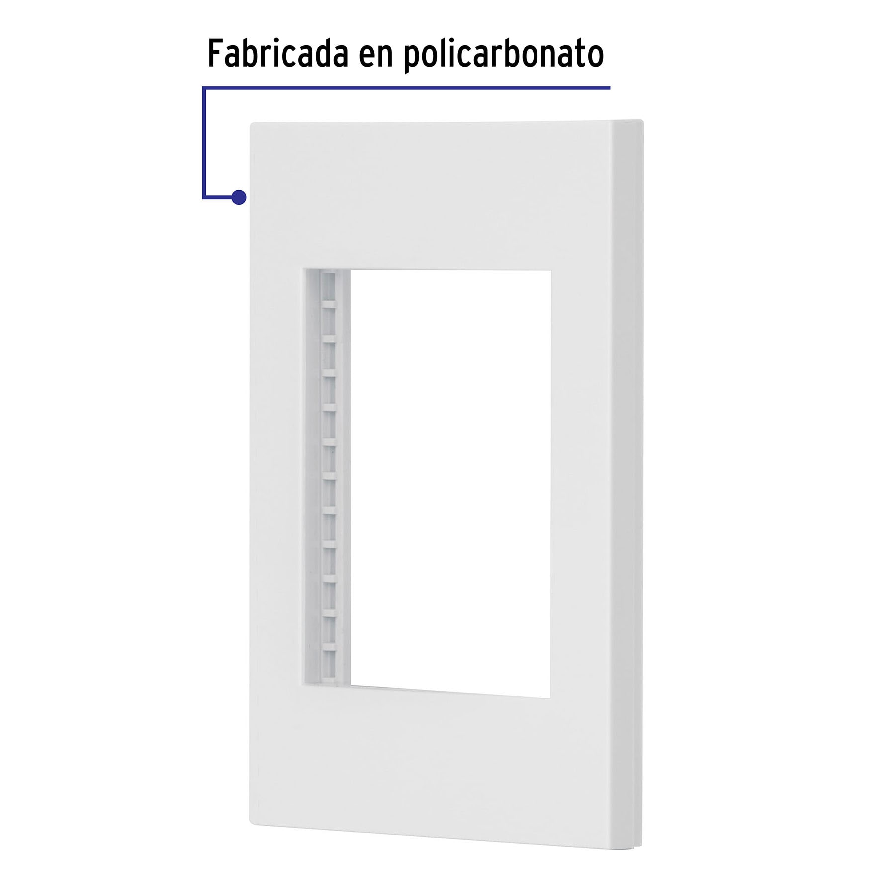 Placa 1 ventana, 3 módulos, línea Española, color blanco