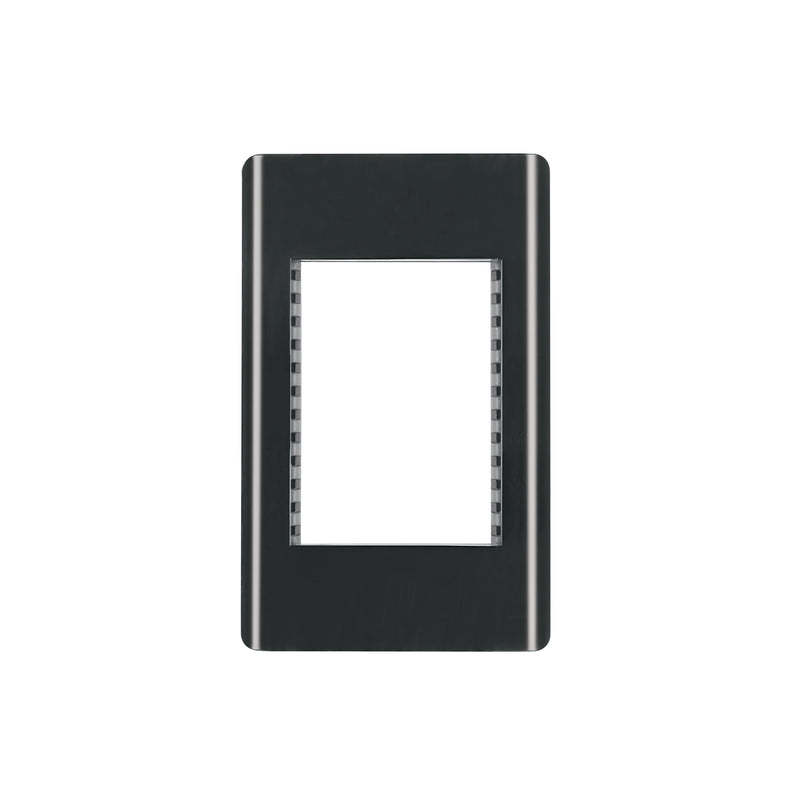 Placa negra de 1 ventana 3 módulos, línea Lisboa, Volteck