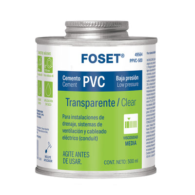Cemento para PVC, bote 500 ml