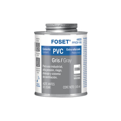 Cemento para PVC en bote de 145 ml, alta viscosidad, Foset