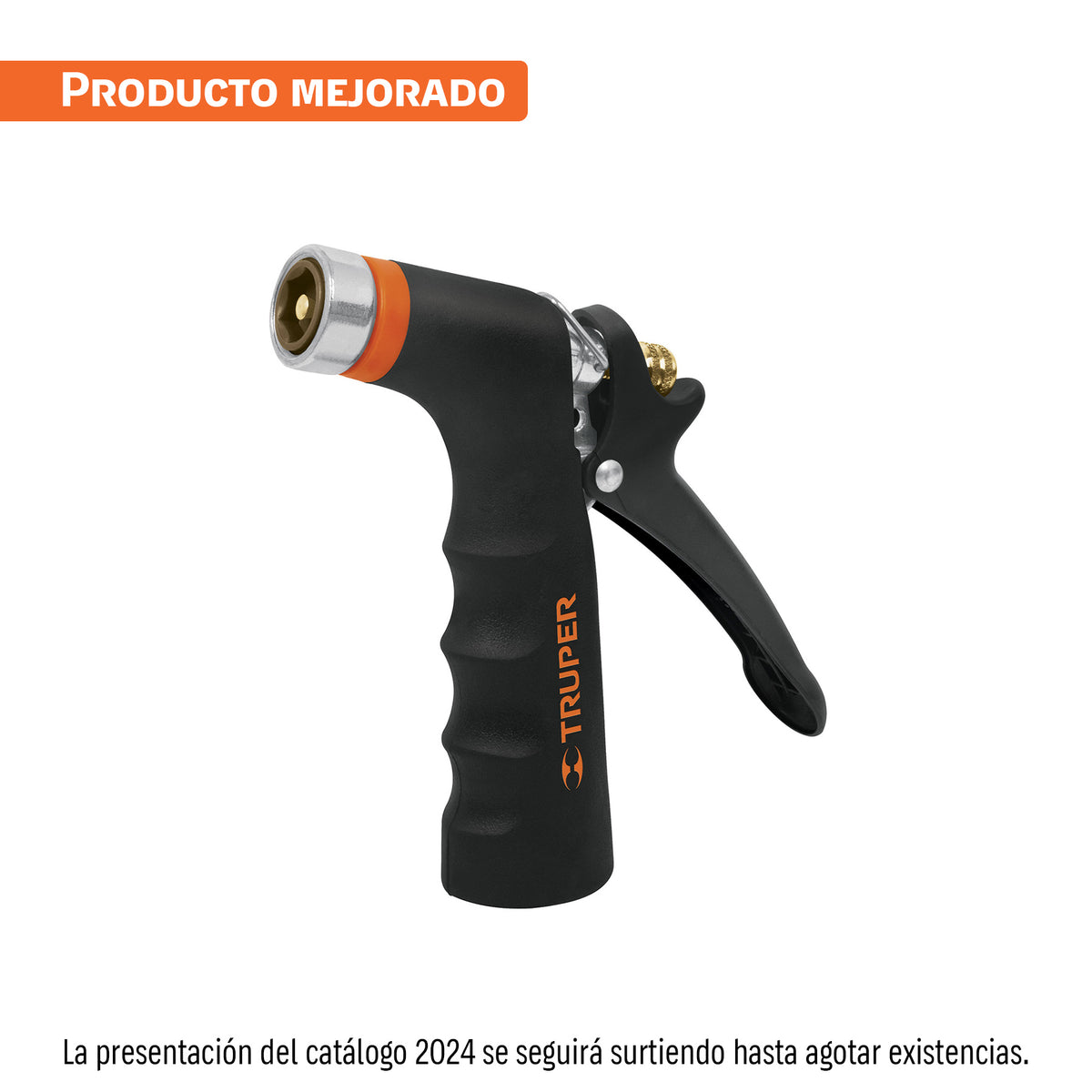 Pistola metálica 2 funciones con recubrim.