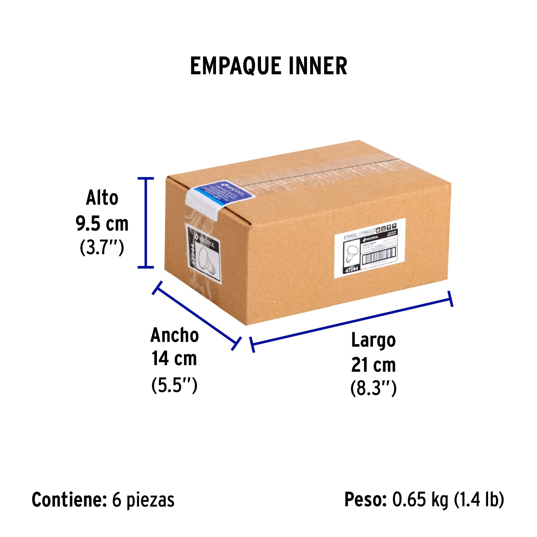 Foco de halógeno tipo PAR 20, 50 w, Volteck