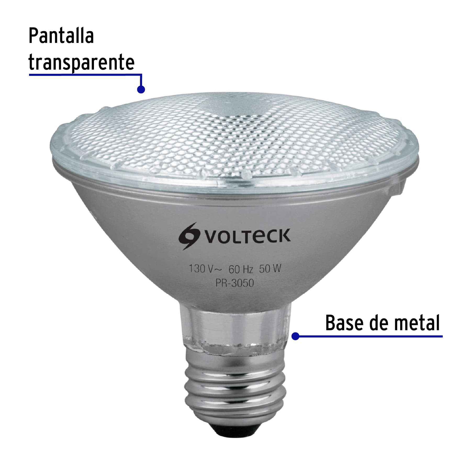 Foco de halógeno tipo PAR 30, 50 w, Volteck