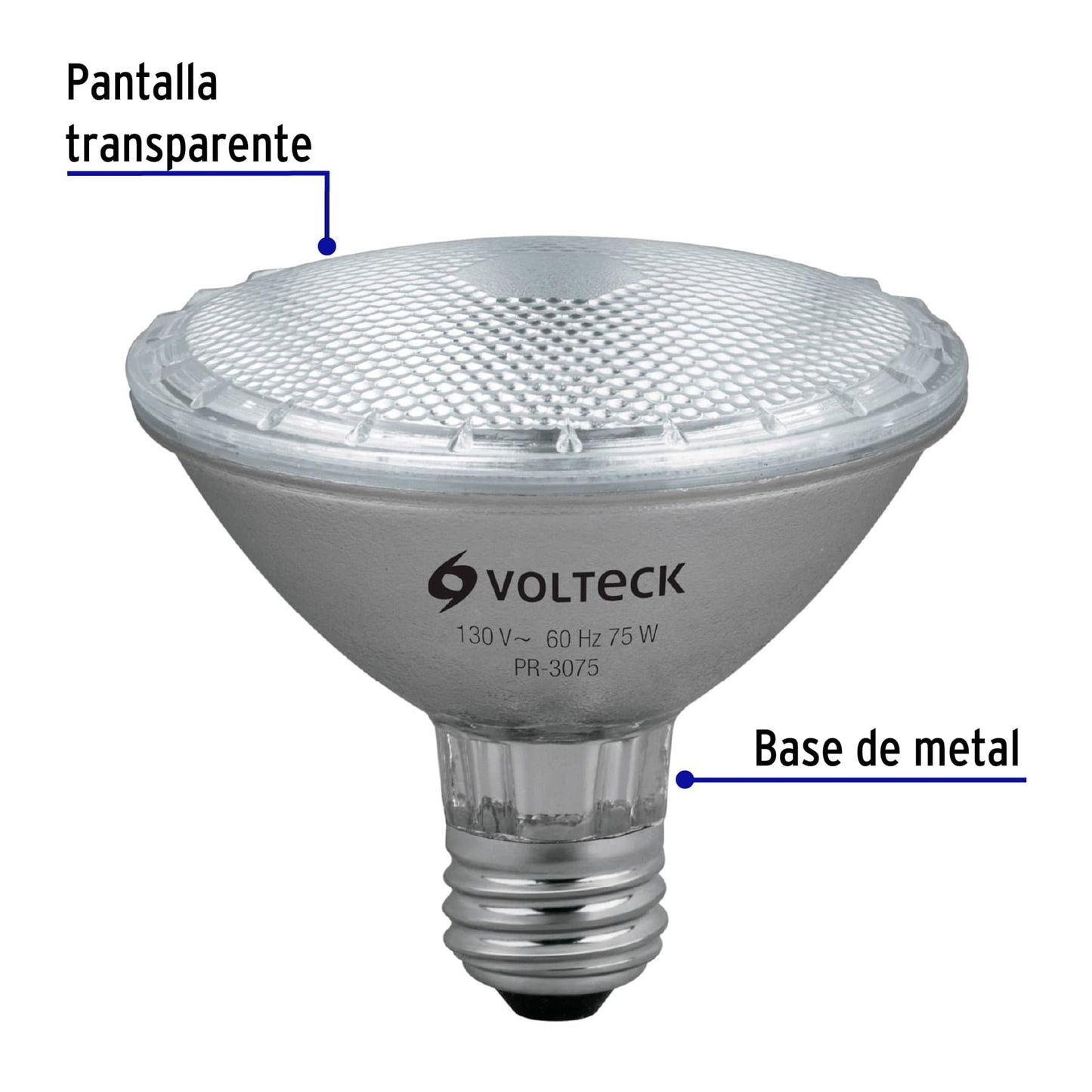 Foco de halógeno tipo PAR 30, 75 w, Volteck
