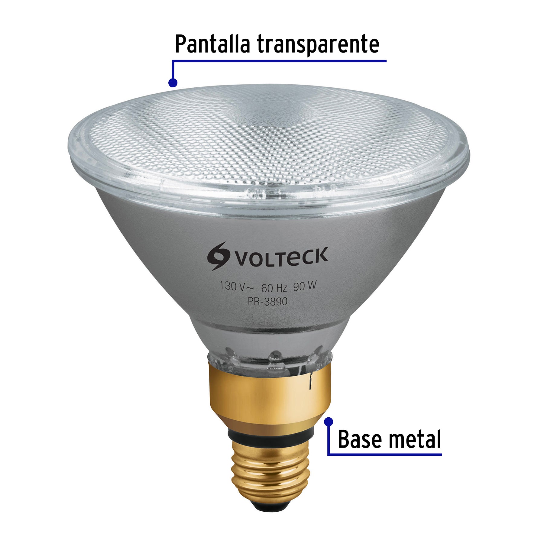 Foco de halógeno tipo PAR 38, 90 w, Volteck