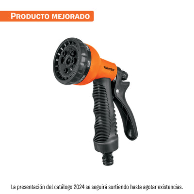 Pistola plástica con recubrimiento 8 funciones