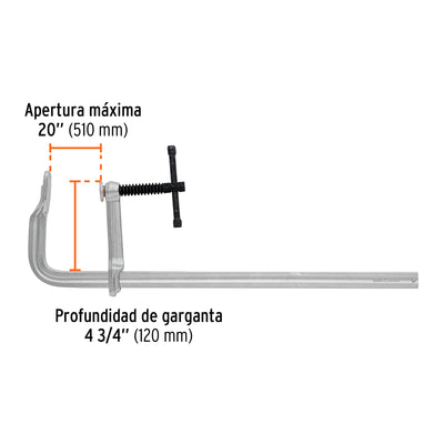 Prensa rápida tipo 'F' 20', uso rudo, Expert