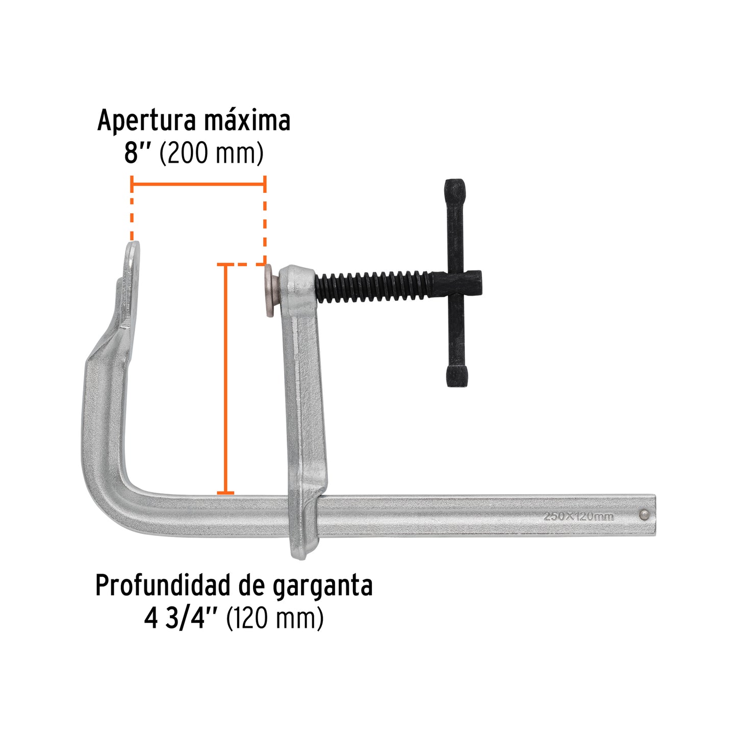 Prensa rápida tipo 'F' 8', uso rudo, Expert