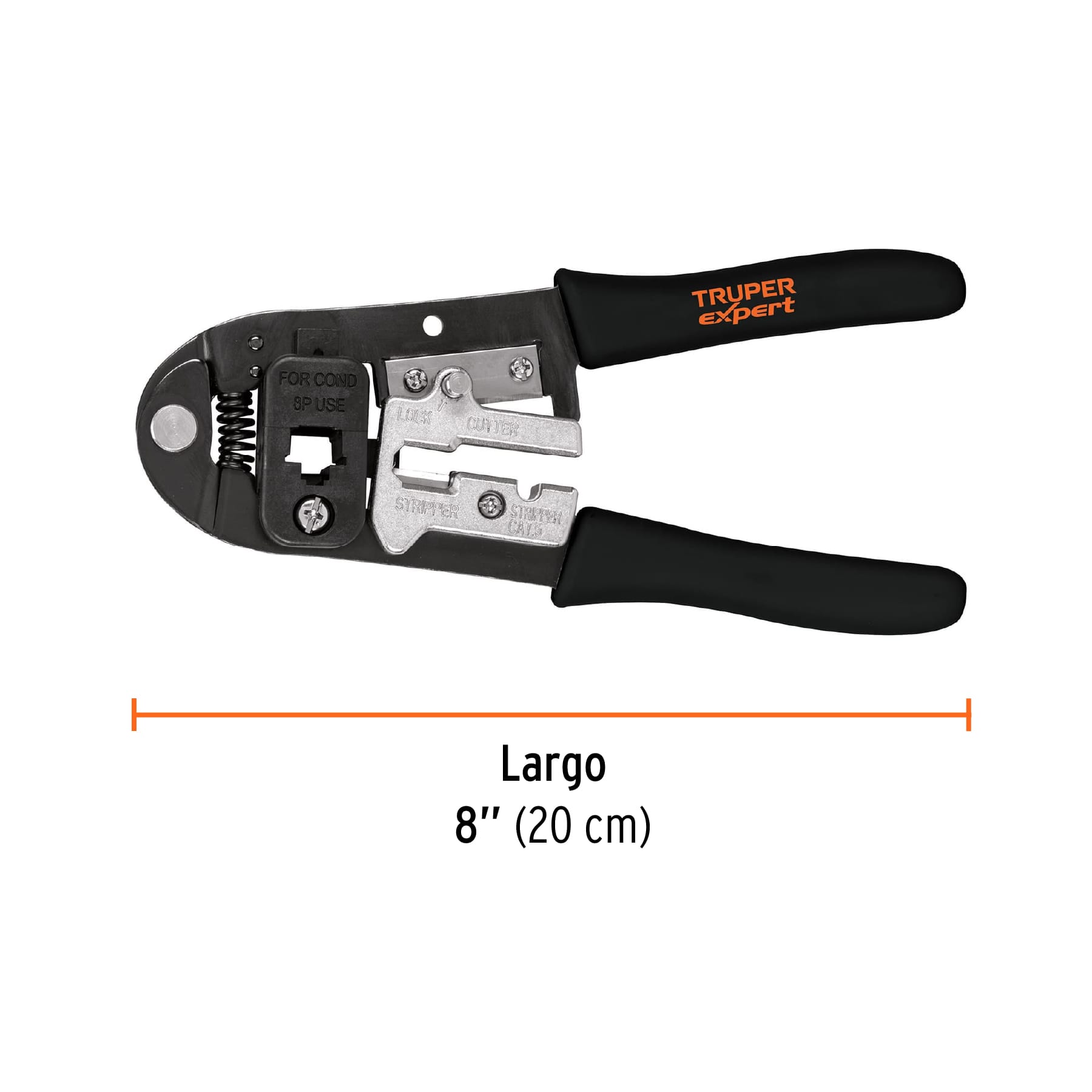 Pinza ponchadora, módulos intercambiables, cables rj-45