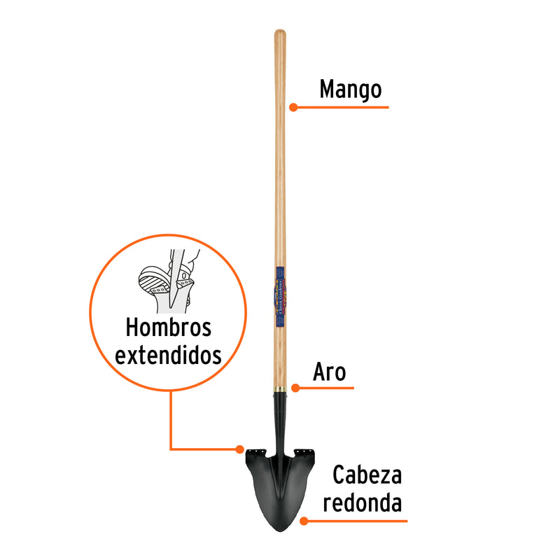 Pala redonda, Classic Gardener, mango 45"