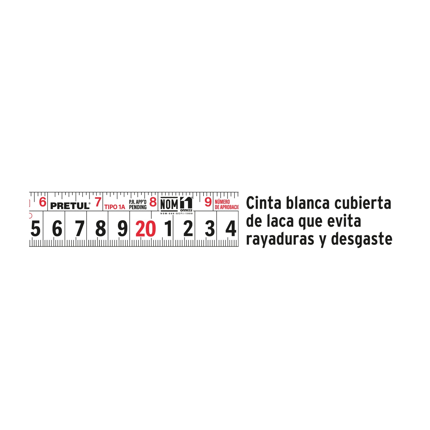 Flexómetro, azul, 3 m, cinta 13 mm, Pretul, tarjeta plástica