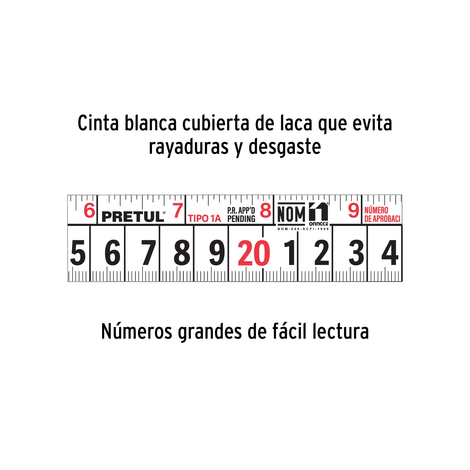 Flexómetro, azul, 3 m, cinta 13 mm, Pretul, tarjeta plástica
