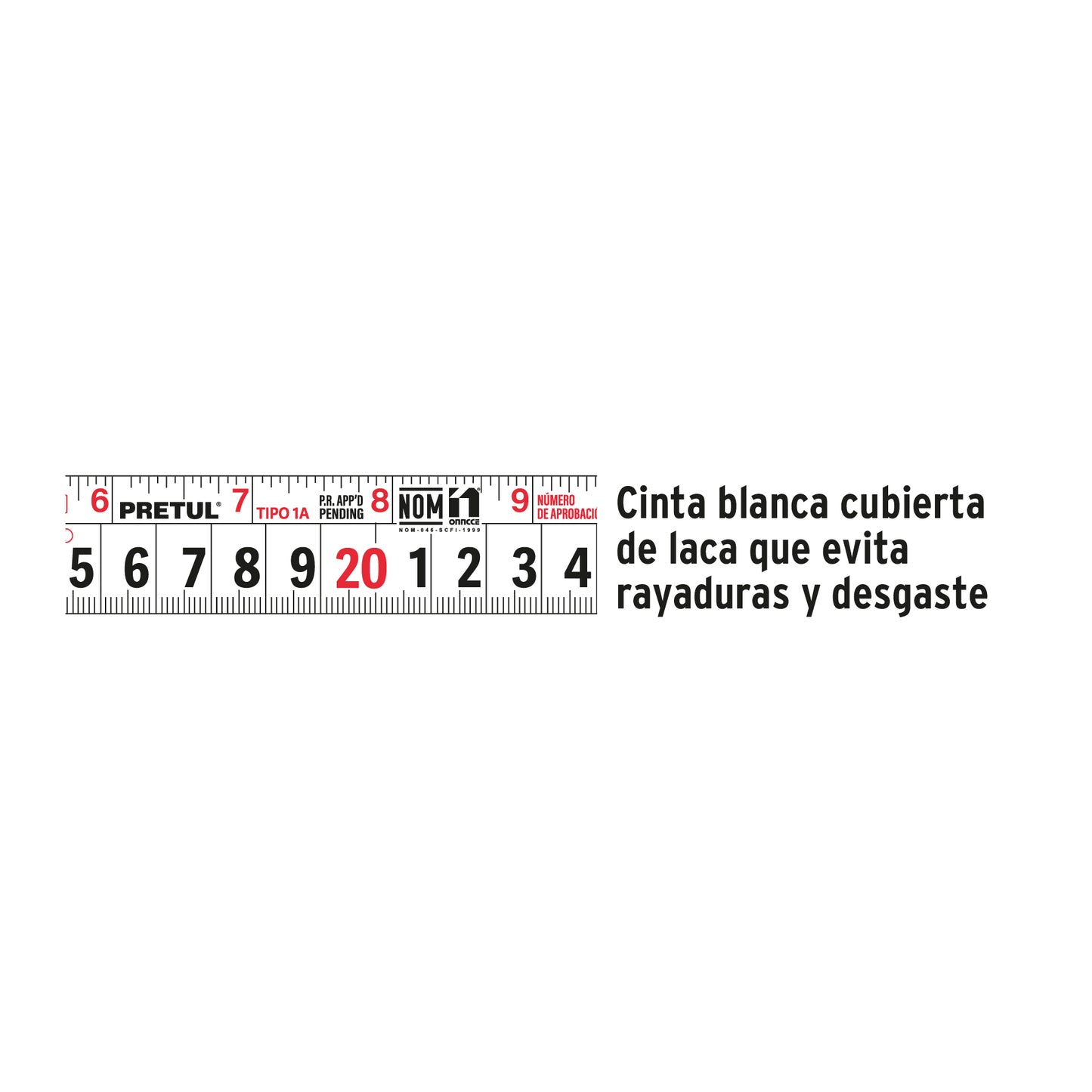 Flexómetro, azul, 5 m, cinta 19 mm, Pretul, tarjeta plástica