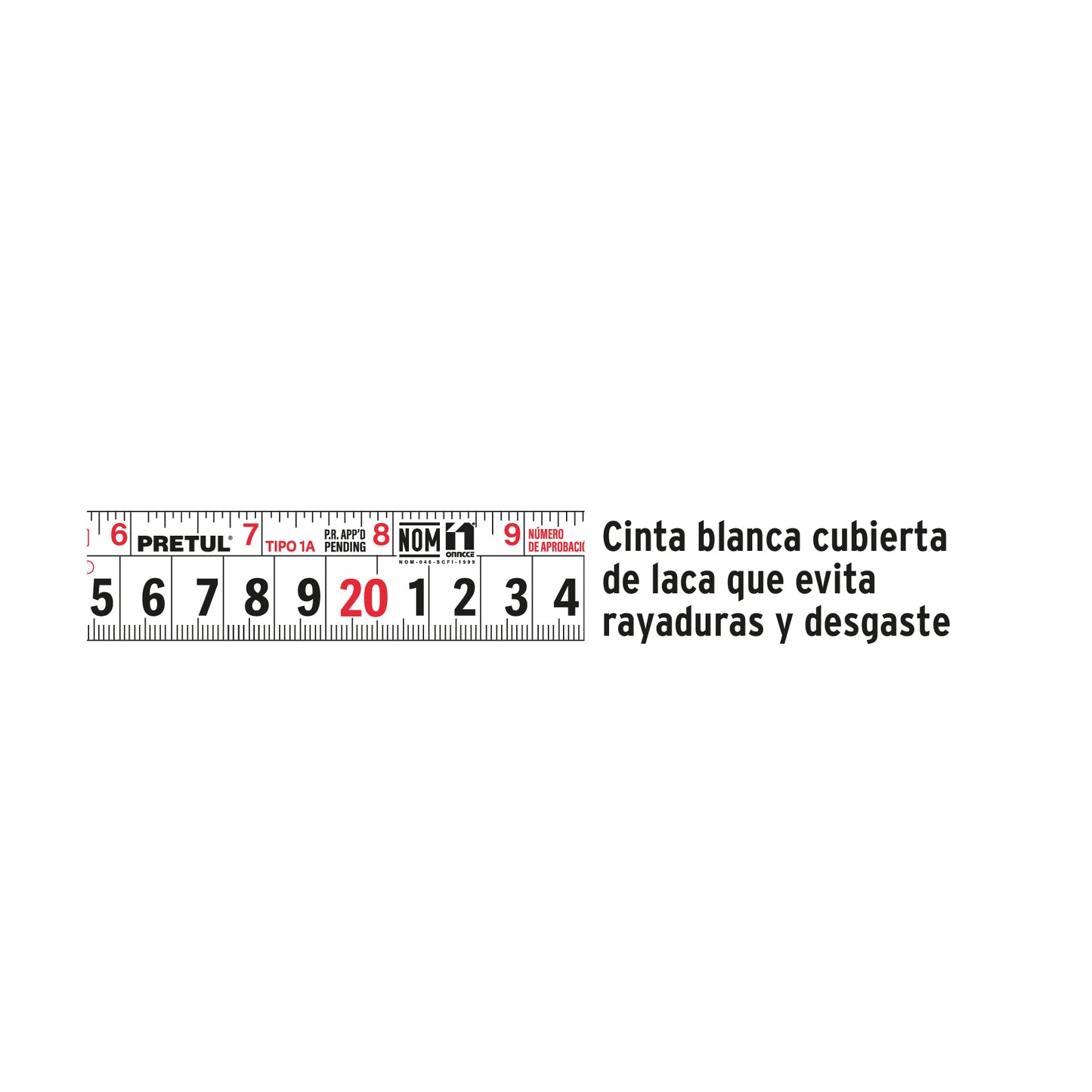 Flexómetros 5 m, cinta 13 mm en display box, 12 pzas, Pretul