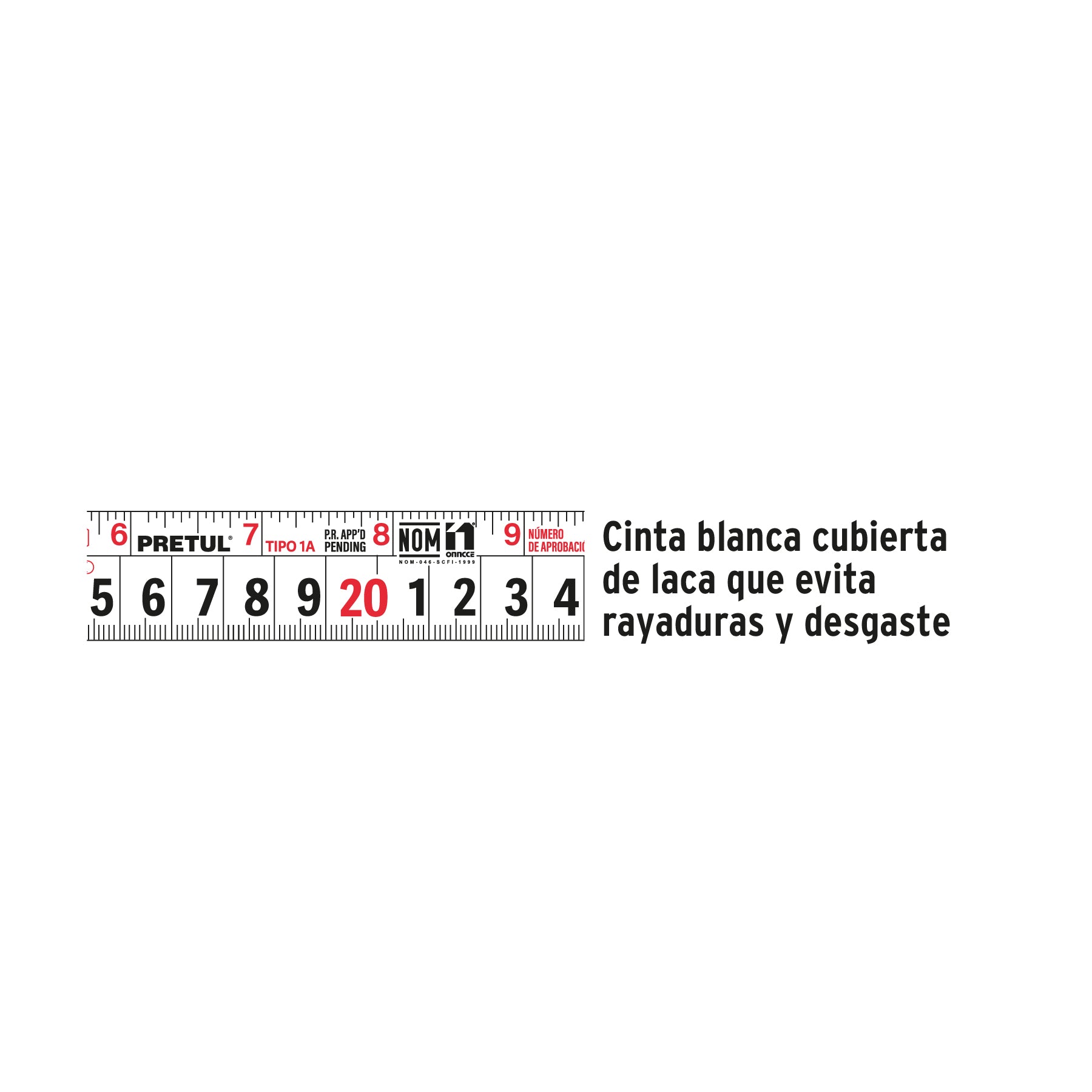 Flexómetros 5 m, cinta 13 mm en display box, 12 pzas, Pretul