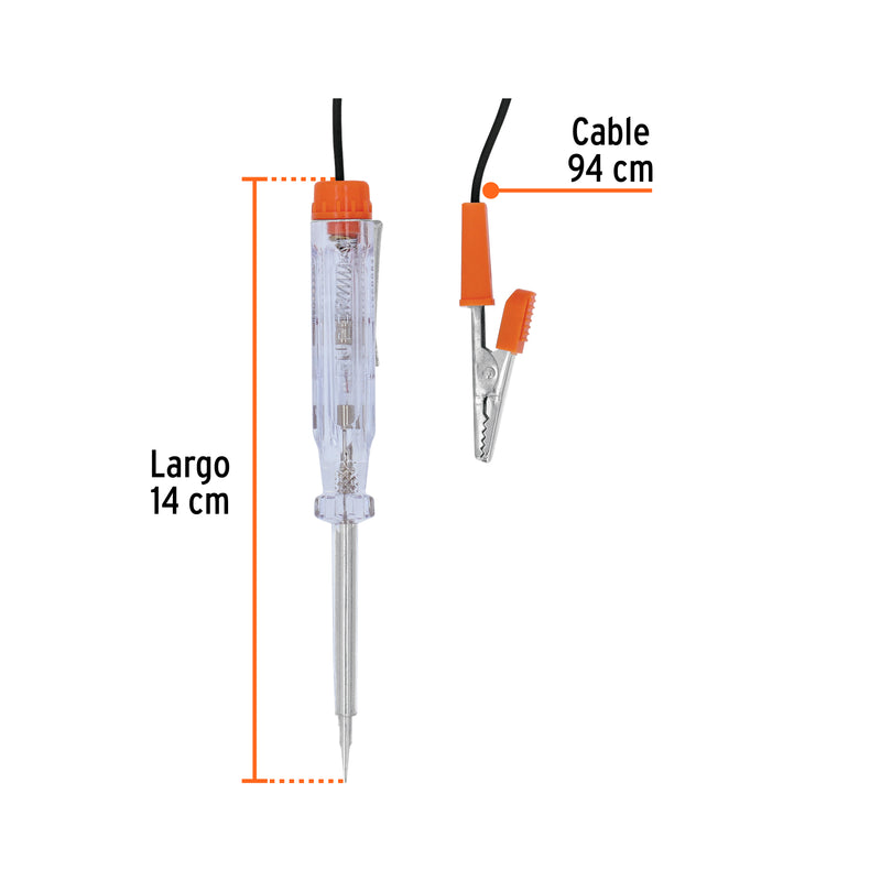 Probador corriente directa tipo desarmador 14cm